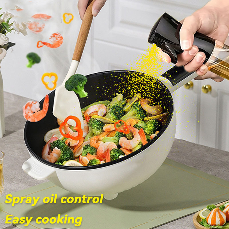 1pc Botella de Spray para Aceite de Cocina, Botella de Spray de Aceite de Gran Capacidad, Atomizador de Aceite de Oliva para Cocina Doméstica, Lata de Aceite de Presión para BBQ al Aire Libre, Suministros de Cocina, Suministros de Cocina, Suministros para Hornear