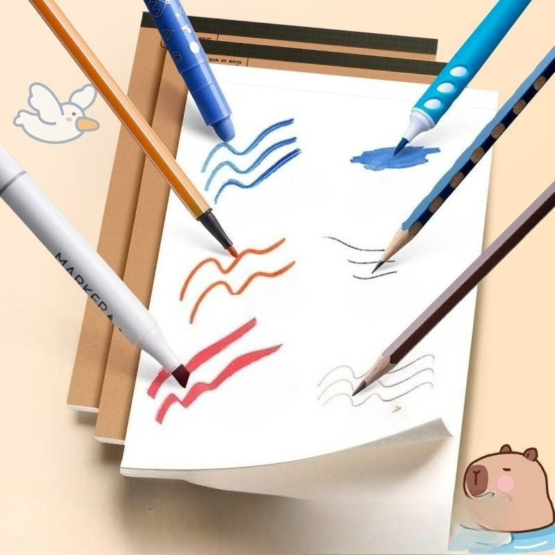 Capybara A4 Blank Sketchbook, Art Drawing Book