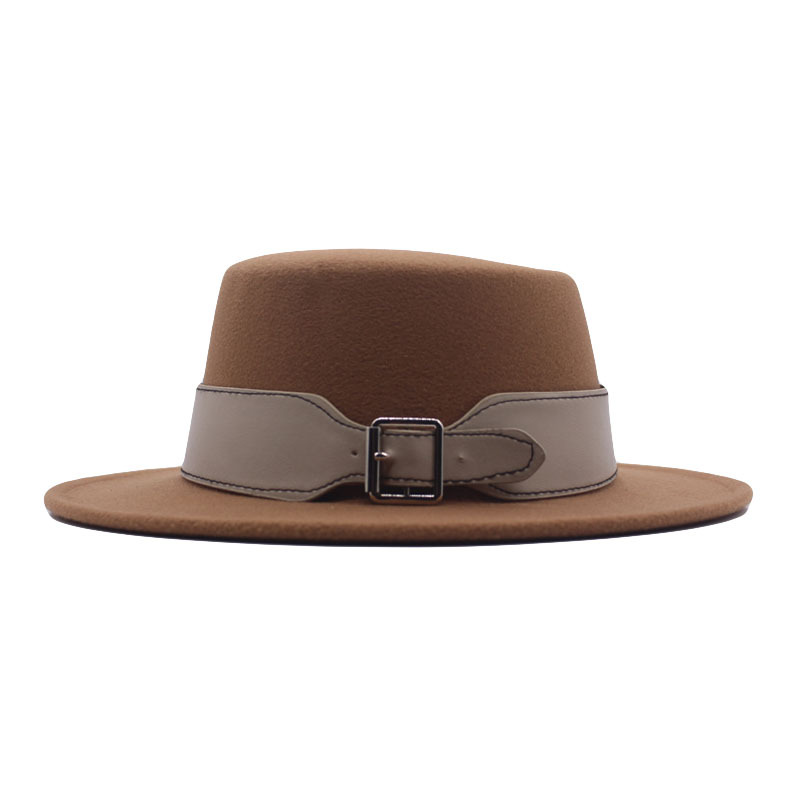 Image of Men' & Women' Korean Fashion Flat Top Hat - European Style Non-stretch Suitable For Parties, Weddings, Thanksgiving, Prom - - For Casual & Special Occasions, For Sizes