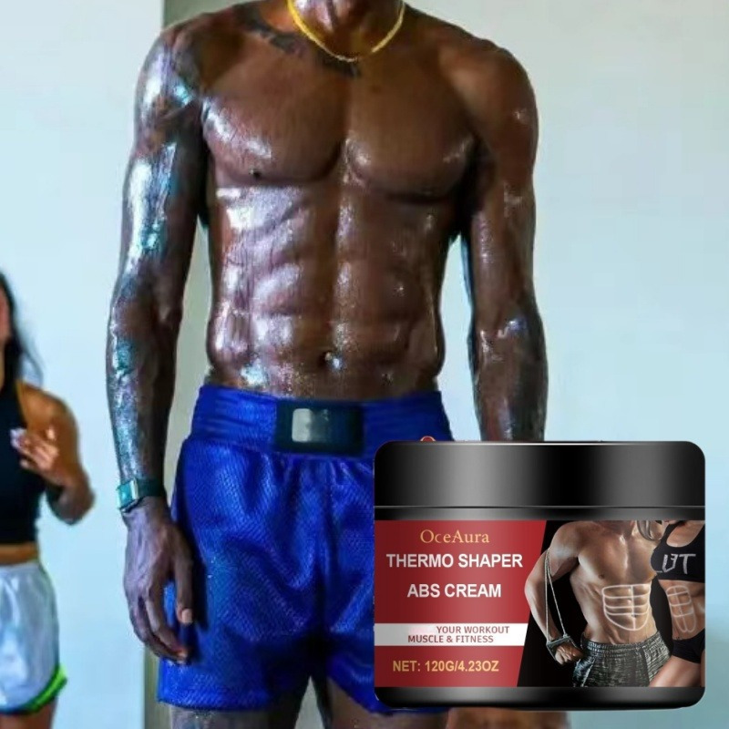 Thermogenic Body Massage Cream for Men & Women - Tightens & Moisturizes Light Beige on Belly, Thighs, Buttocks, Arms - All Light Beige Types, Gym & Post-Workout Use