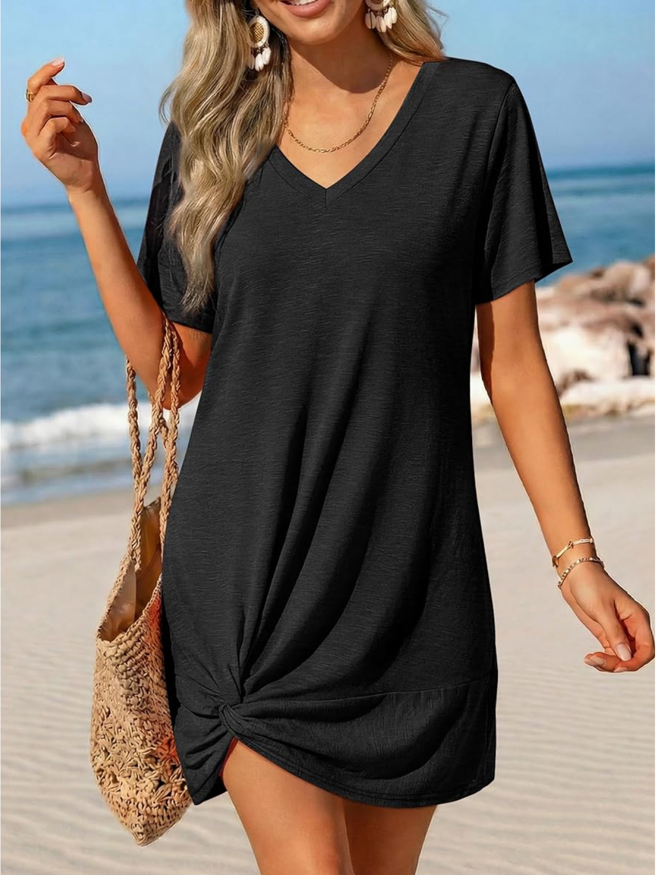 chinese dress ladies Ladies' Short Sleeve Cap Neck Tops main image 0