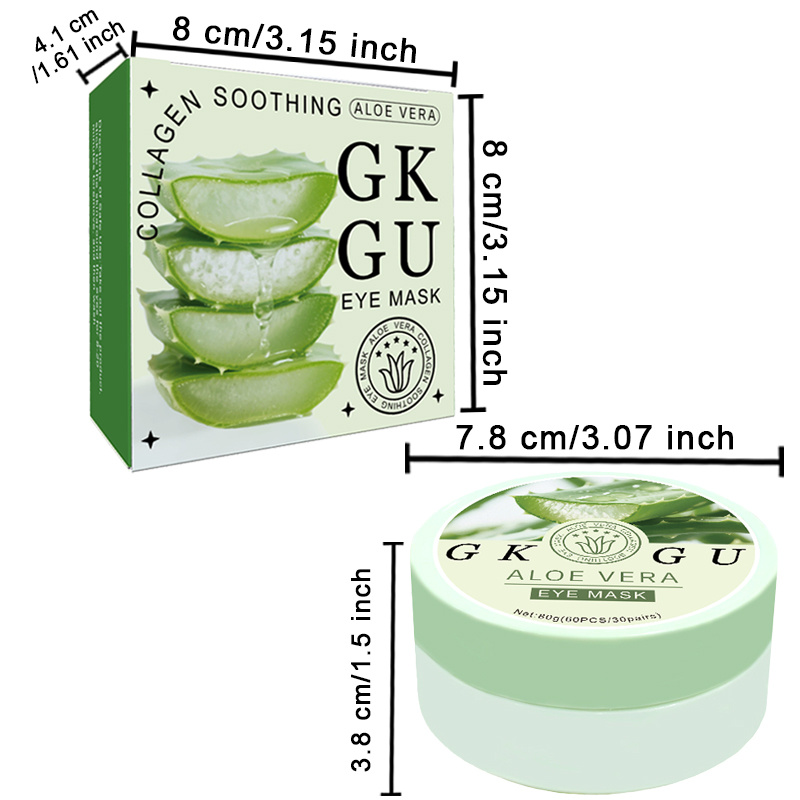 60pcs aloe vera and collagen eye serum cream under eye patches moisturizing tightens under eye patches eye mask patches after use look making the light beige look firm smooth eye   beige   mask Product details 3