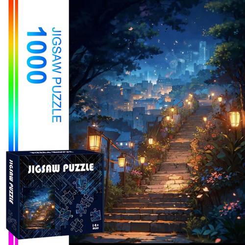 öğe resmi 1000/1200/1500 parça kağıt puzzle, gece şehri fişek desenleri, parti oyunları, akraba ve arkadaşlar i̇çin tatil hediyeleri, ve taşıması , noel, okul sezonu ve cadılar bayramı i̇çin mükemmel