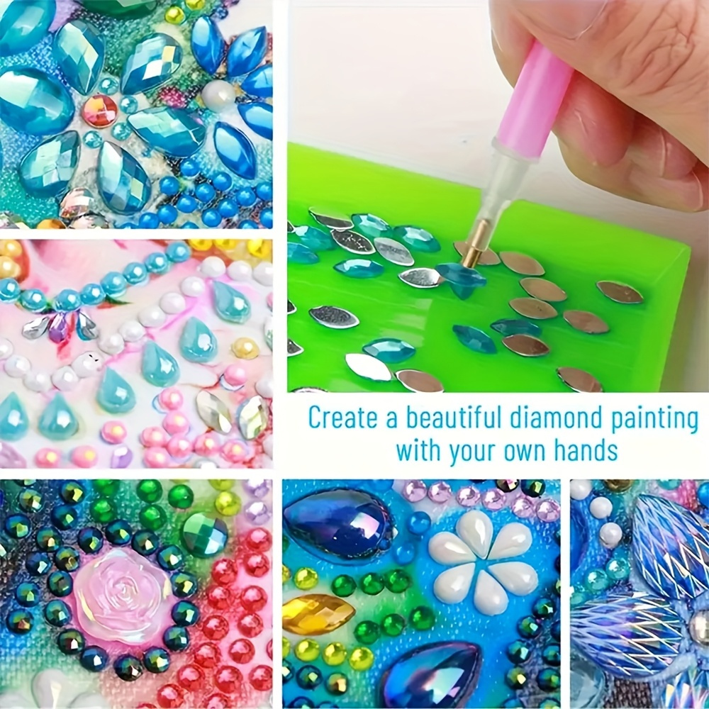 Christmas Tree Theme Crystal Diamond Painting Brooch Set