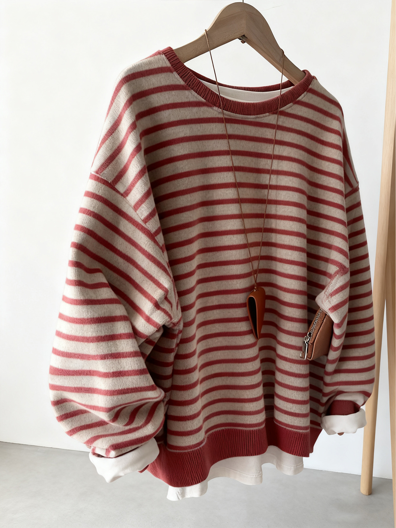 womens vintage striping sweater soft loose fit - Temu New Zealand