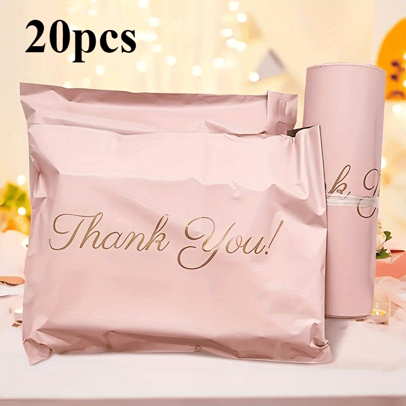 TEMU 20/30pz Sacchetti Regalo Eleganti Rosa - Sigillati Sicuro, Durevoli e Versatili per Feste, Celebrazioni, Imballaggi per Piccole Imprese e