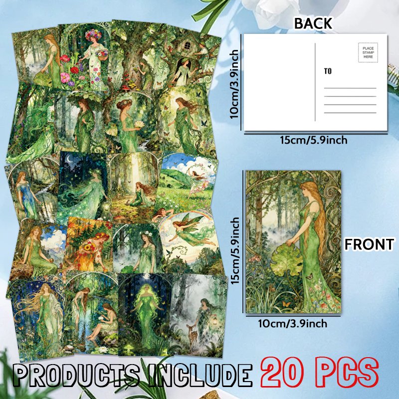 TEMU 20pcs Of Goddess Postcards Upgraded Thick Paper, A Everyday Gift For , Suitable For Congratulations, Birthday Gratitude, Positive Affirmations,