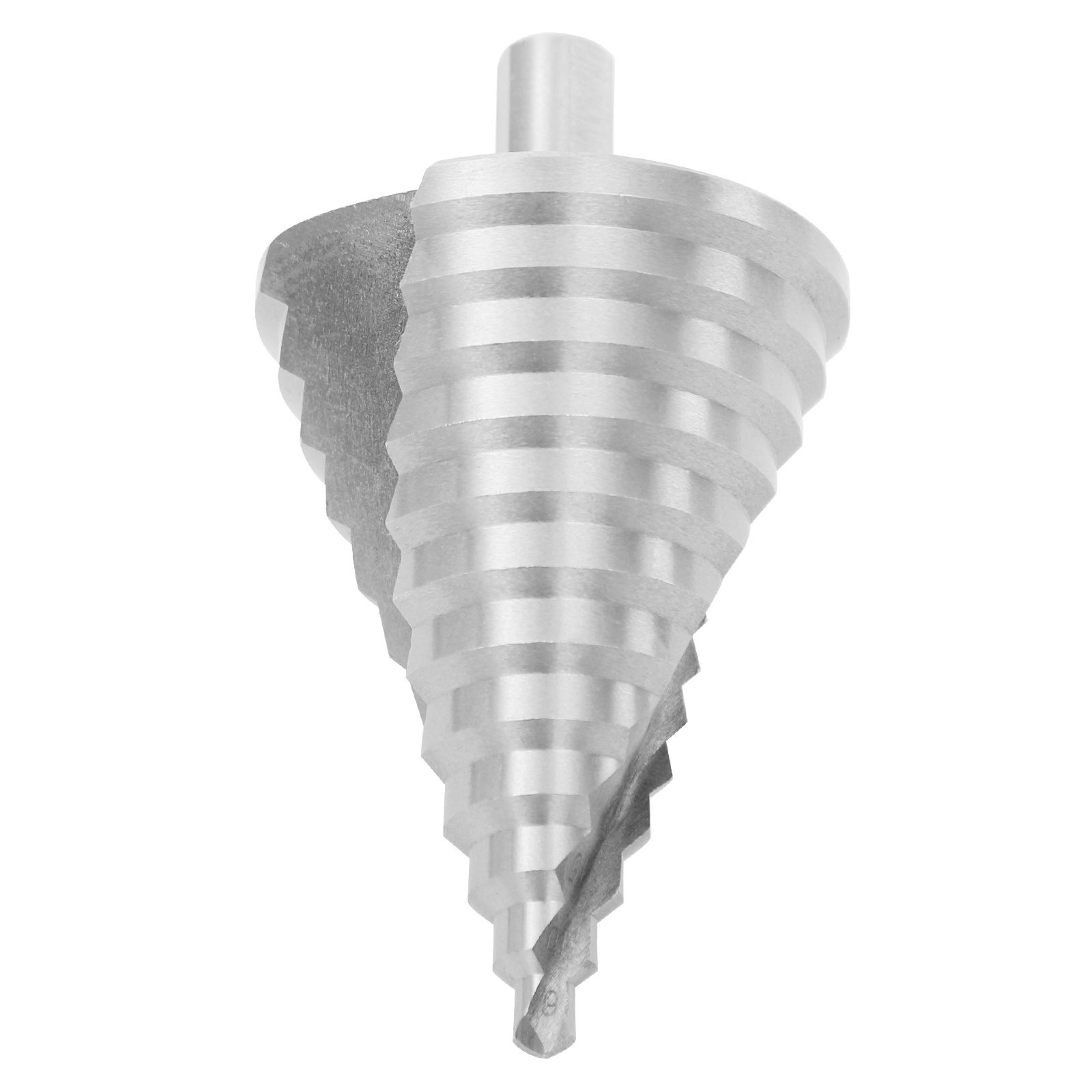 6-60mm Step Drill Bit Titanium Coated Spiral Flute Hss For Metal Expansion Hole Burr Free Cutting 118° Split Point Double Notch Heavy Duty