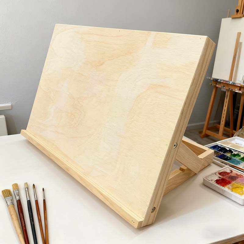 TEMU Portable Foldable Wooden Easel With Tilted Writing Board & Board - Desktop Sketch Stand Suitable For Artists, Hobbyists,,, Studio - Compact