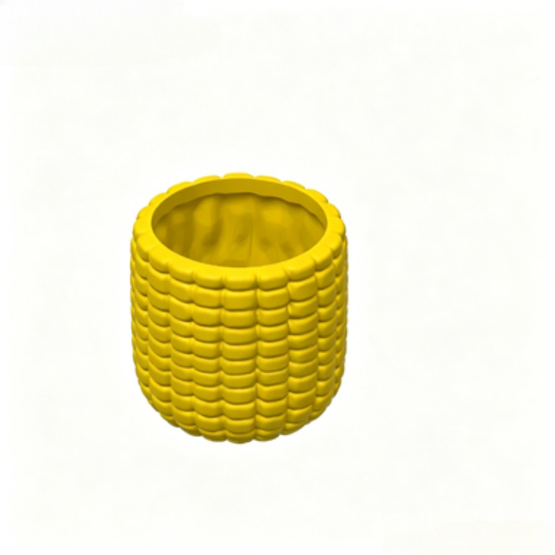 TEMU Corn-shaped Window Sill Small Flower Pot, Corn Texture, No Drainage Holes At Bottom, Suitable For Planting Succulents, Daisies, And Mini ,