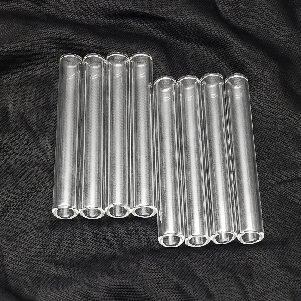 

8pcs Glass Blowing Tubes, Transparent Smooth Industrial Glass Pipes, High-temperature Resistant Dishwasher Safe, No Connector Standard