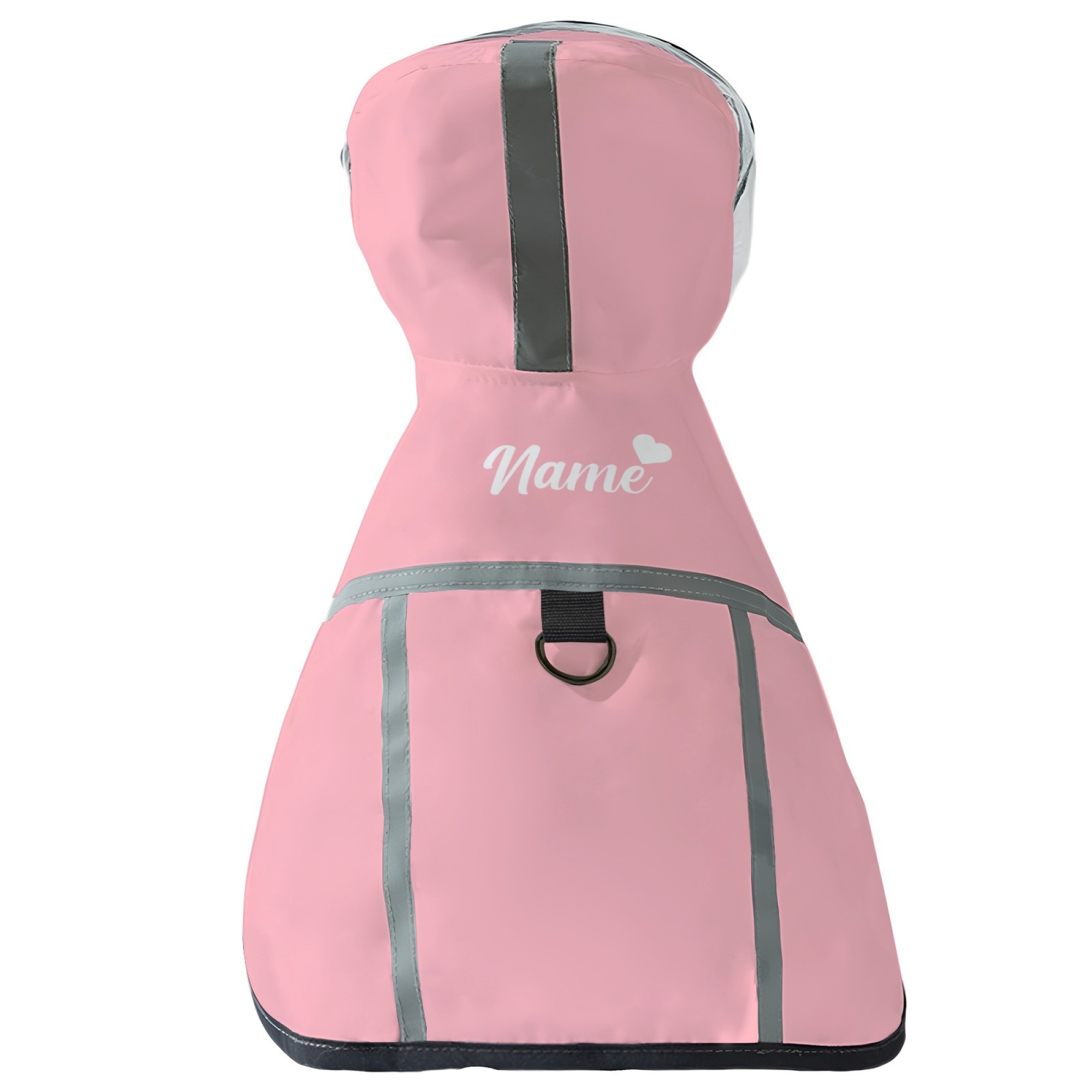 Customizable Pet Raincoat with Reflective Stripes