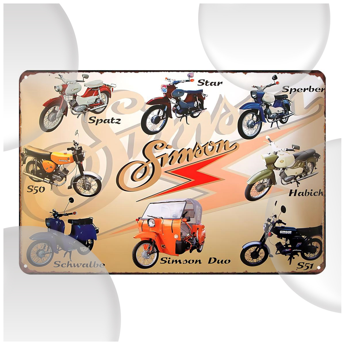 

Room Decor 1pc Motorcycle Collection Vintage Metal Tin Sign, 8"x12" Iron Wall Art, Retro Decor For Man Cave, Garage, Bar, Cafe, University Dorm, Farmhouse - Classic Motorbike Poster