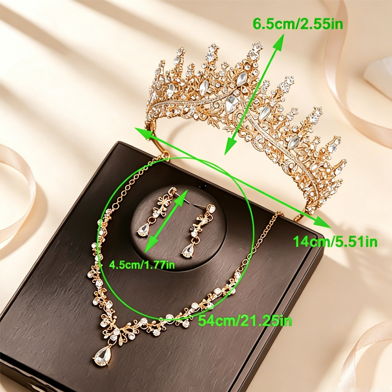 4pcs Princess Style Hair Accessories Set for Parties & Events