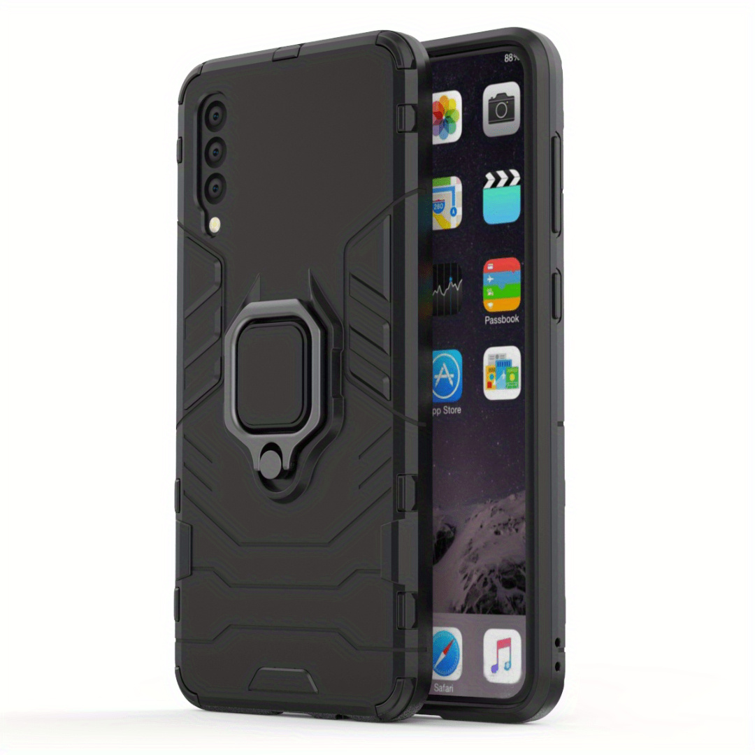 TEMU Phone Case: For Galaxy A50 Case Shockproof Combo Holder Ring Holder Armor Bumper Protective Phone Cases Cover