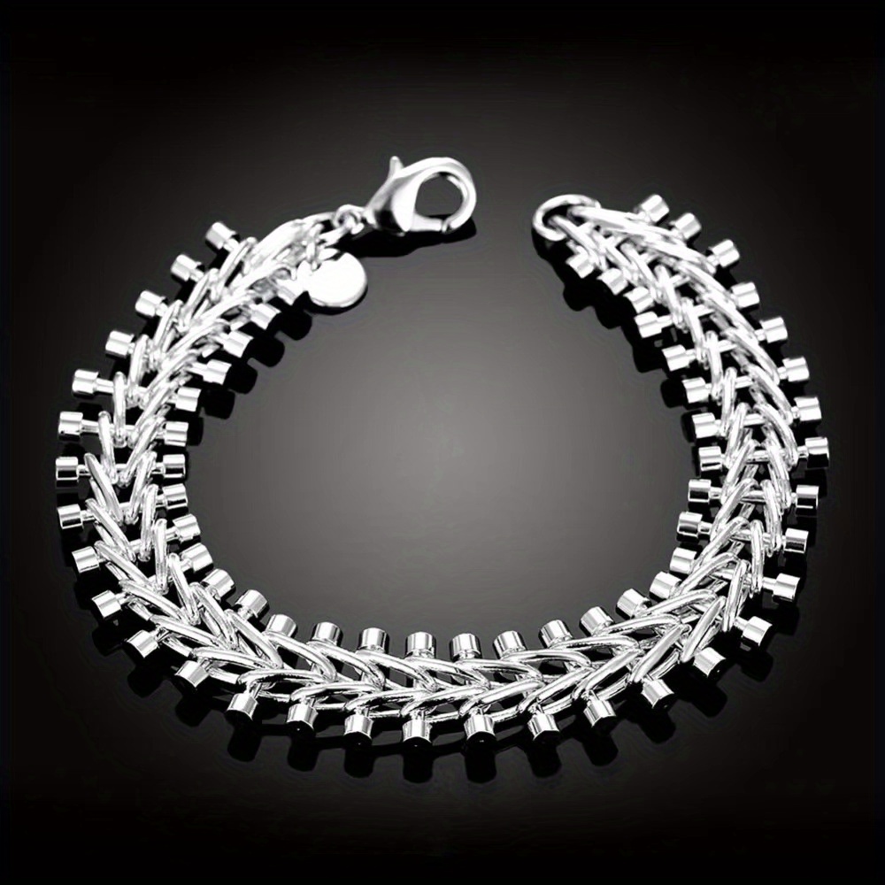 s925 sterling silver   chain bracelet exquisite silver decoration fashionable retro     for   and parties womens trendy charm gift details 7