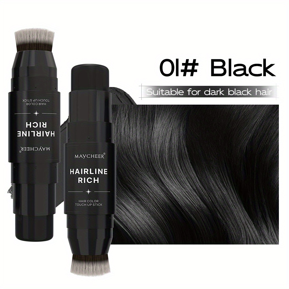 Waterproof Hairline Filling Cream Stick - Natural Look Concealer for Gray Roots & Thinning Hair, All-Skin Tone, Plant-Based Ingredients, Includes Brush, Hair Care Products