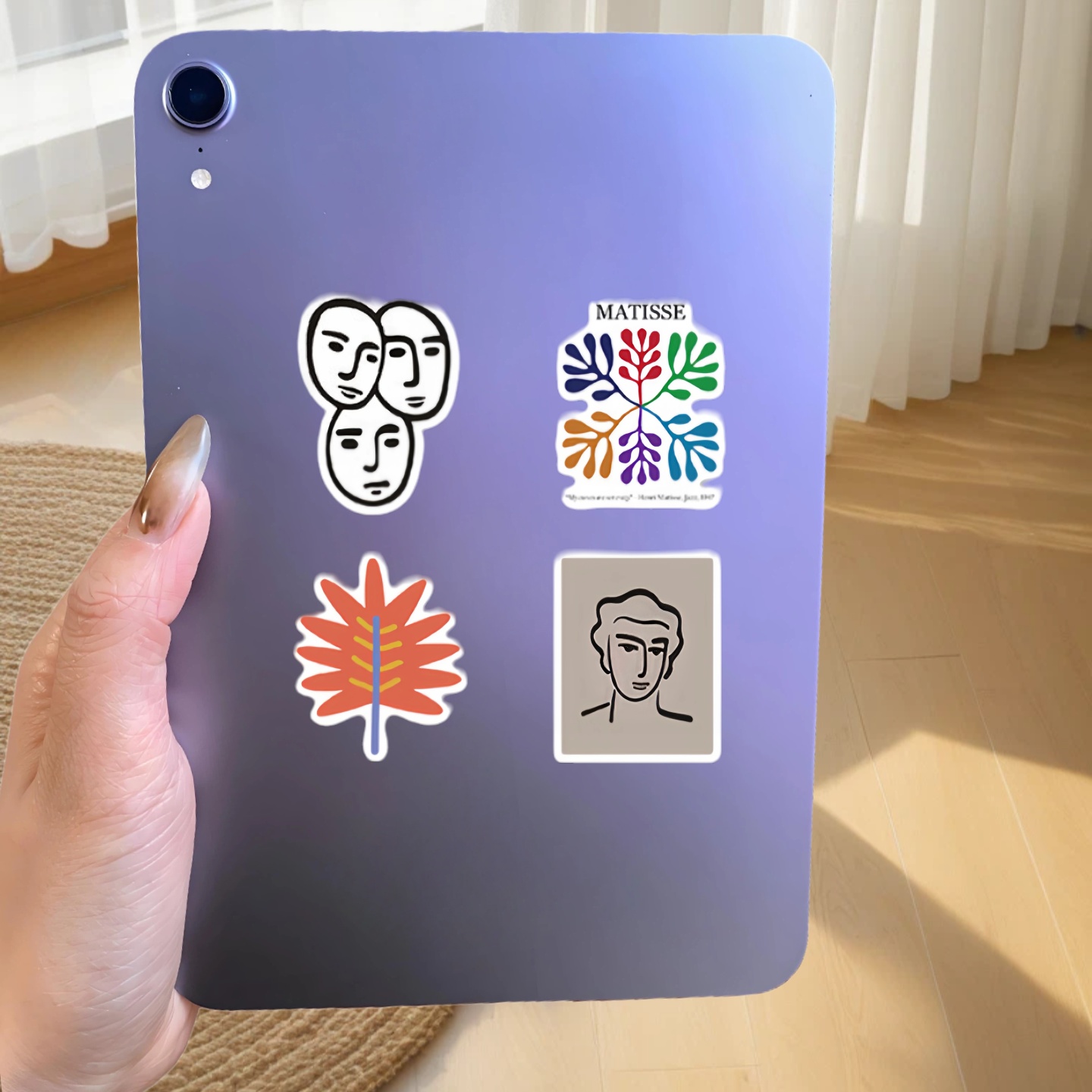 Image of 50pcs Matisse Style Art Stickers | Planner Stickers, Supplies Kit, Decorate Phone Case, Notebook, Fridge, Door, Etc. - Vinyl, Glossy End