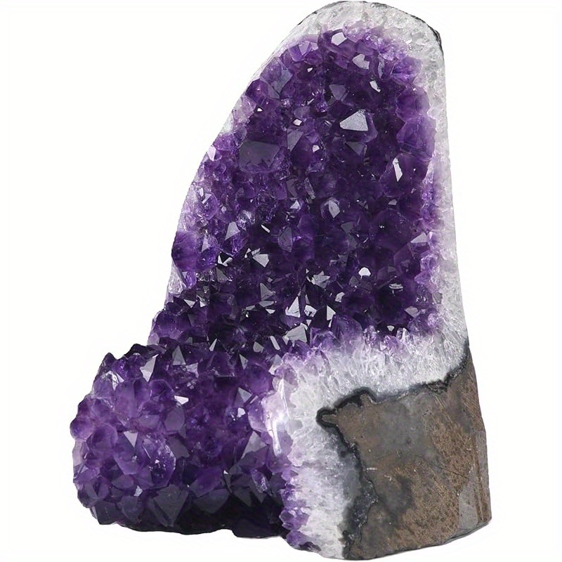 1pc Of 2.65-3.31lb Polished Edge Artificial Crystal Cluster Artificial - Deep Purple Decoration
