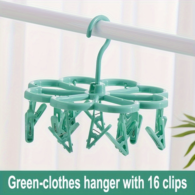 360 degree rotating sock and bra hanger with 16 clips thickened plastic laundry drying rack suitable for underwear socks panties storage indoor outdoor use drying racks Product details 4