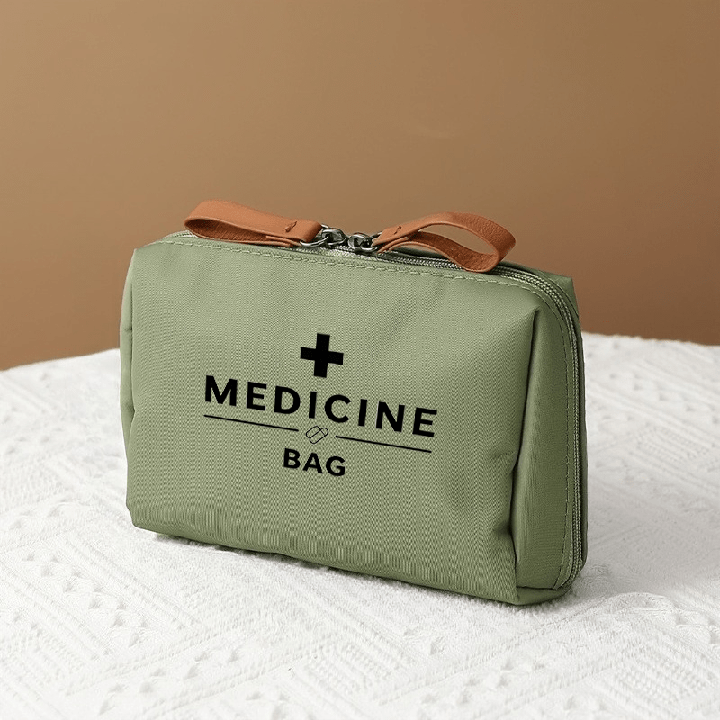 TEMU [women's Handbag] Portable Storage Bag, Zippered Pouch For Travel, Compact Organizer For Lipstick/makeup/puff/small Items, Holiday Gift
