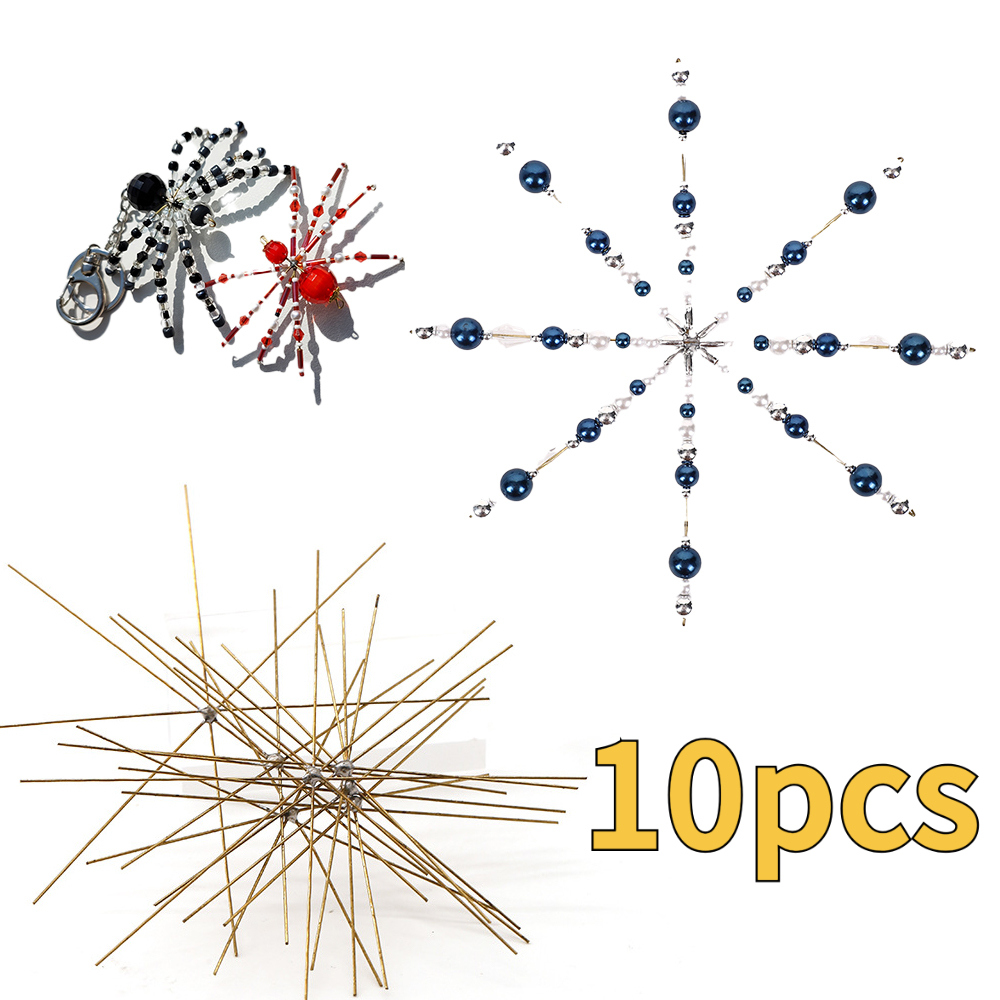 10pcs Set Of Beads Craft Thread Snowflakes - Suitable For Creation, Finished Products Can Decorate Indoor And Outdoor