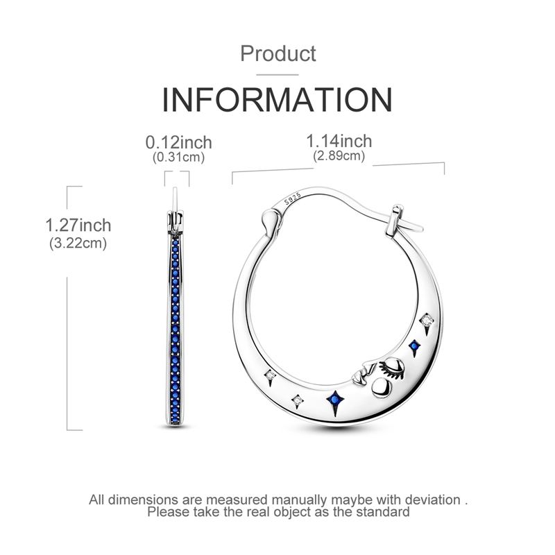 Women's S925 Hypoallergenic Classic Hoop Earrings, Elegant Gift