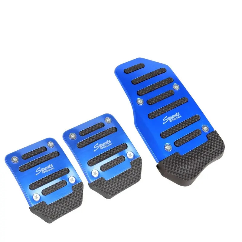 TEMU 1 Set Of 3pcs Automotive Accelerator Pedal Aluminum Alloy Anti Slip Automotive Pedal Or Brake Pedal Manual Accelerator Pedal