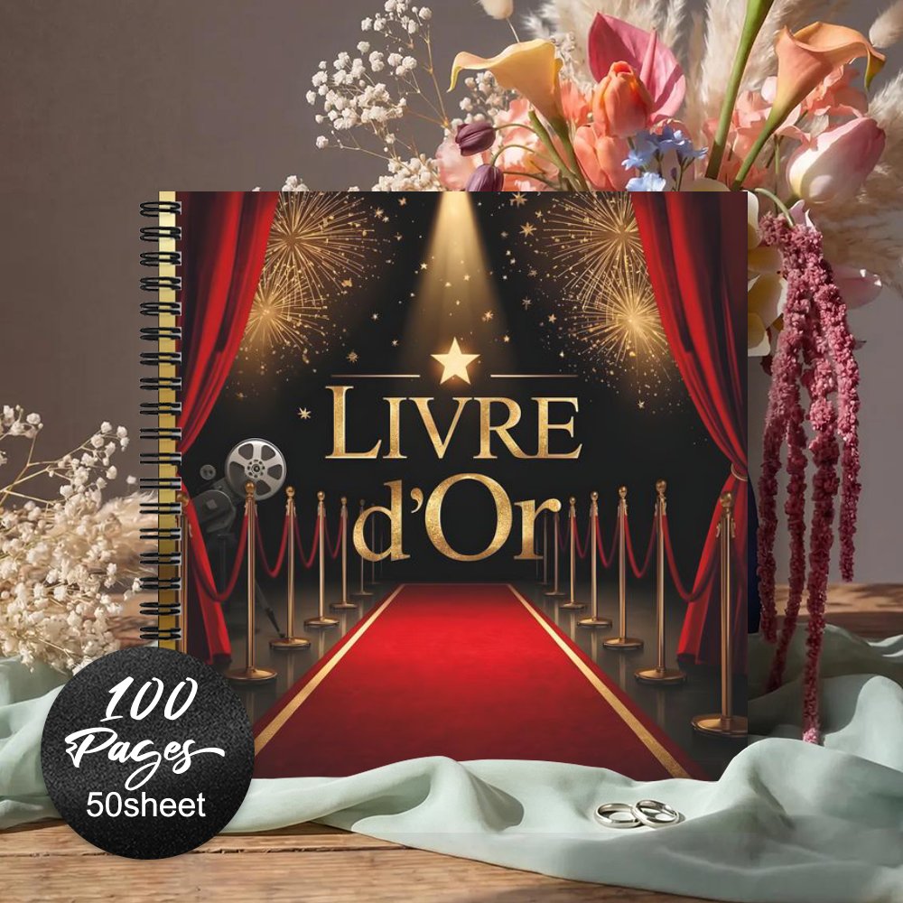 TEMU 1 pièce 'or français - Livre de élégant 'Or avec pages en langue française, journal souvenir pour fête prénuptiale, convient pour ,