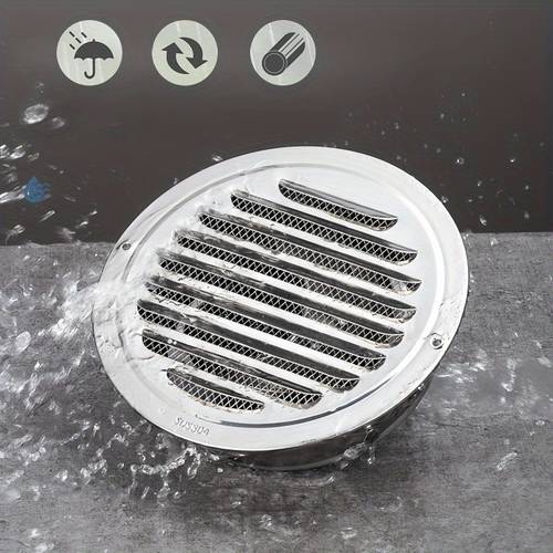 item picture 1pc sofa ventilation upgrade with raised stainless steel circular ventilation cover in multiple sizes with built in fly proof mesh and ventilation cover suitable for bathroom exhaust office and home ventilation