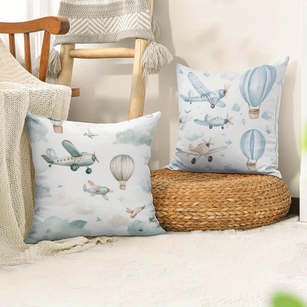 aircraft throw pillow cover cute airplane Temu Mauritius