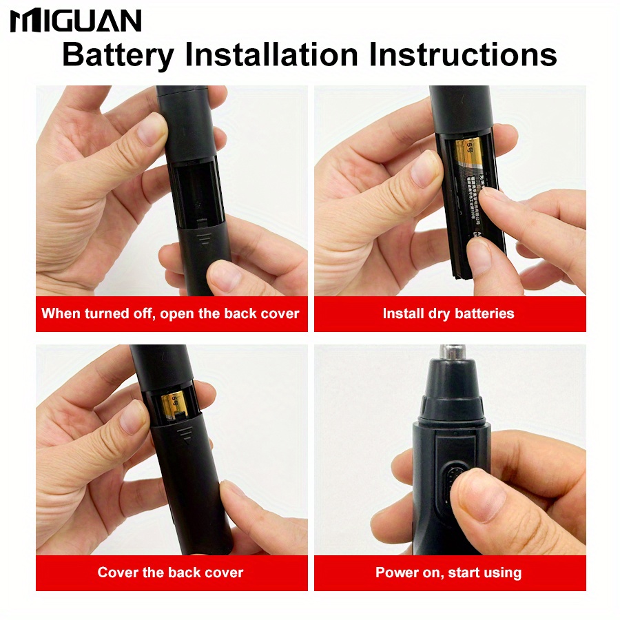 4 in 1 professional grooming kit with nose hair trimmer eyebrow trimmer sideburns trimmer and fine shaver mens personal care tools   1 aa battery battery not included portable and   best gifts for men Product details 8