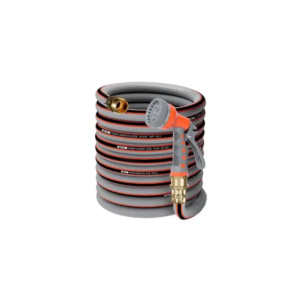 garden hose 25ft 5/ 8, rubber water hose heavy duty, durable flexible hose, lightweight hose for outdoor yard lawn with sprayer nozzle / 4 brass solid fittings Product details 1
