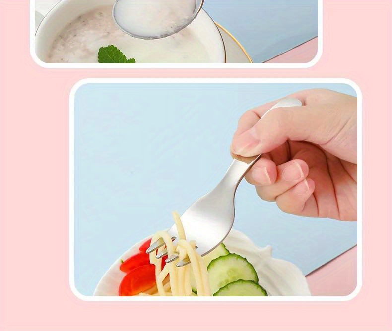 2pcs 1 set portable spoon fork tableware outdoor camping stainless steel cutlery set for hiking outdoor camp cooking supplies Product details 4