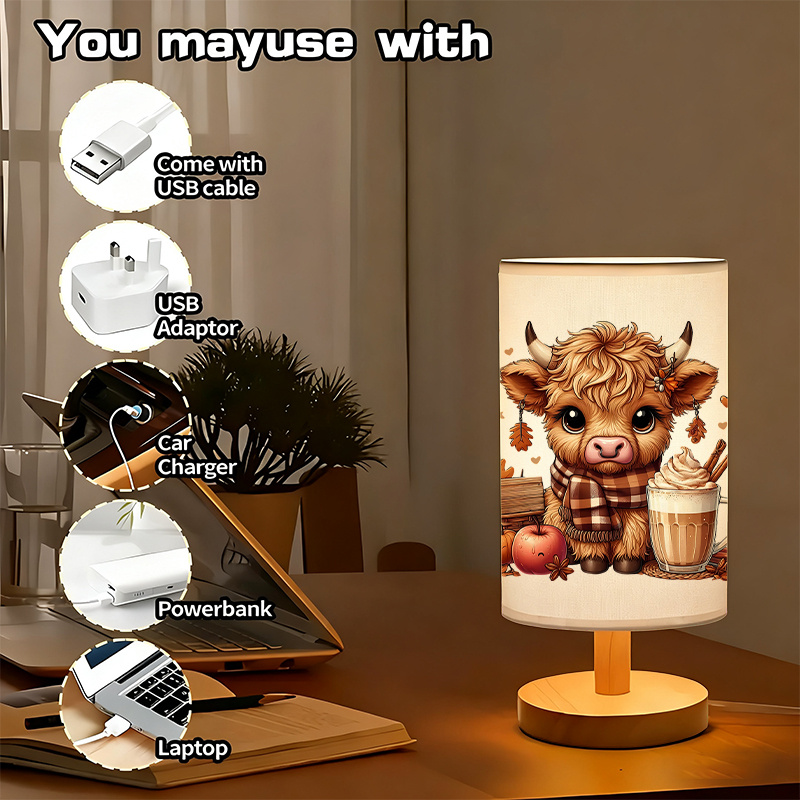 a modern usb powered linen lamp with a   and exquisite patterns   suitable as a bedside decoration and can   create ambiance   room and bedroom making it an   gift for   7