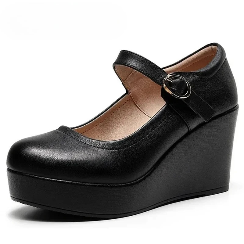 high heeled mary jane pumps platform wedges women suitable