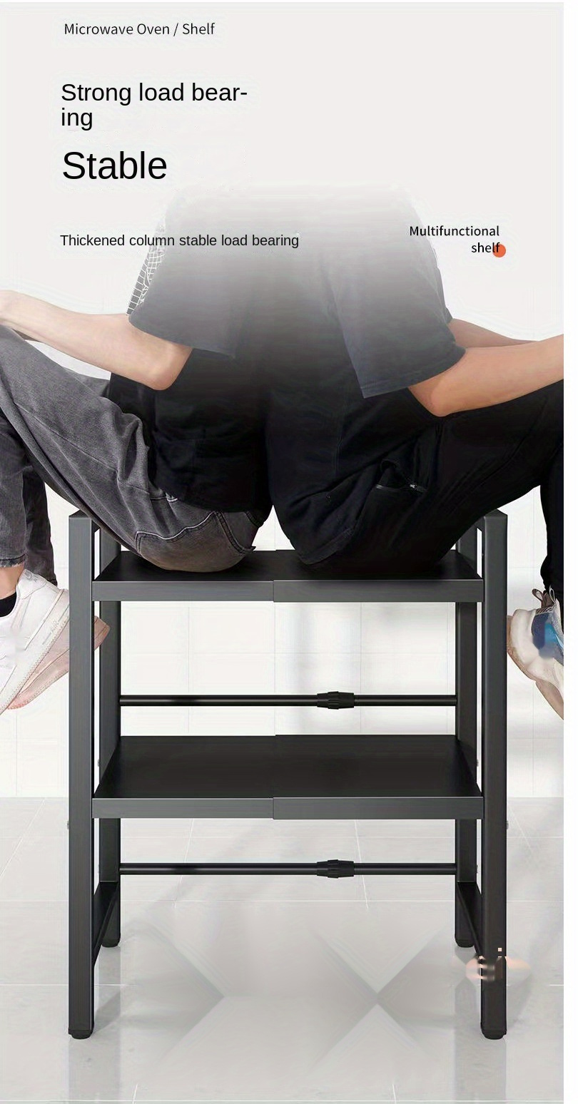 Microwave Oven Rack, Expandable Microwave Oven Rack for Countertop Kitchen Utensil and Tableware Storage, with 6 Hooks, Carbon Steel Microwave Oven Shelf Countertop with Hooks - Mother's Day Gift for Wife - Kitchen Storage 17 Microwave Oven Rack, Expandable Microwave Oven Rack for Countertop Kitchen Utensil and Tableware Storage, with 6 Hooks, Carbon Steel Microwave Oven Shelf Countertop with Hooks - Mother's Day Gift for Wife - Kitchen Storage