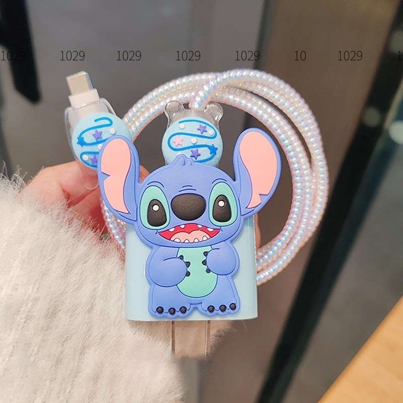 

Disney's Stitch Protective Case Is Suitable For Apple 20w Iphone 14 Pro Max Charging Cables, Preventing Breakage For Fast Charging 13/15/12 Models, Making It An Essential Item For Travel And .