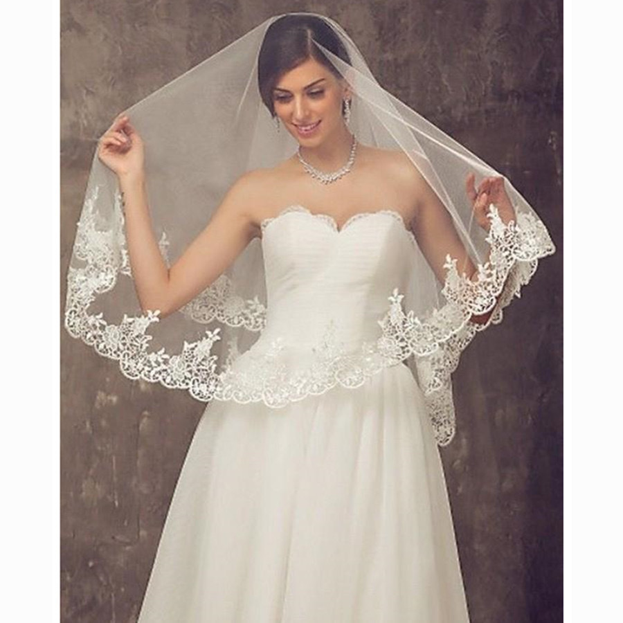 элегантная свадебная вуаль с кружевом водорастворимая модная для свадеб детали 2