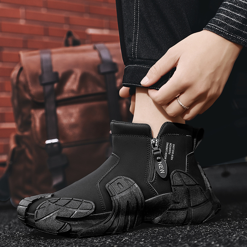 High-top Platform Fashionable Casual Shoes and Boots, Student Shoes, Men's Shoes, Comfortable Footwear for Hiking and Casual Wear