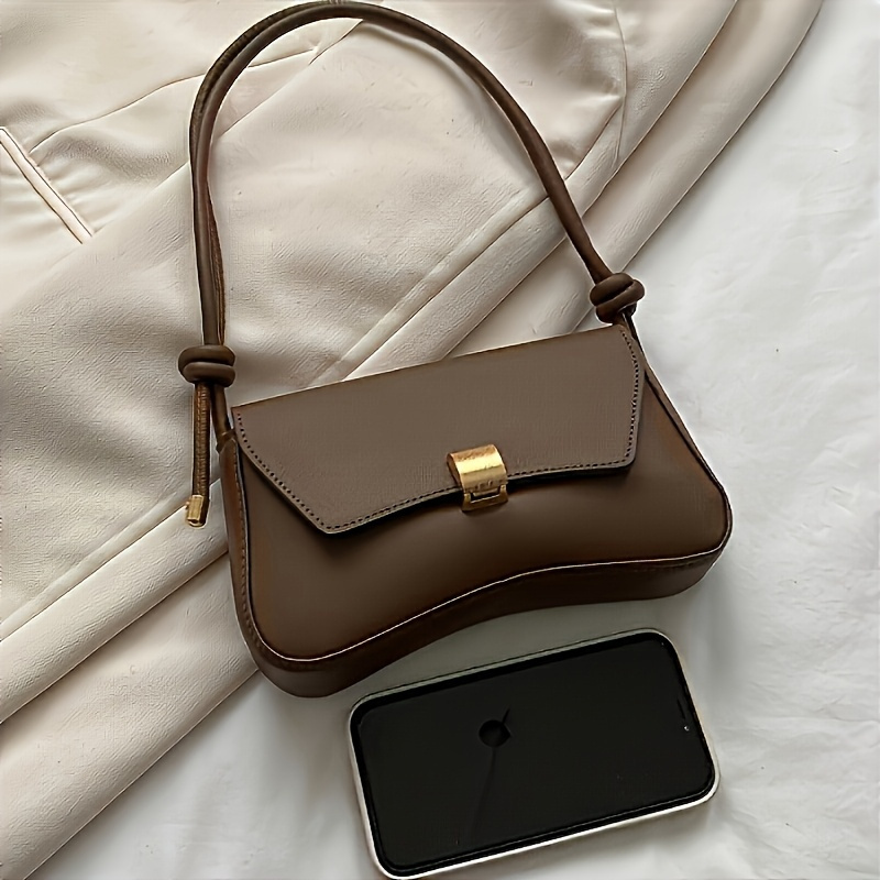 Sac à Main Vintage En Cuir Marron - Marque EMY - Occasion