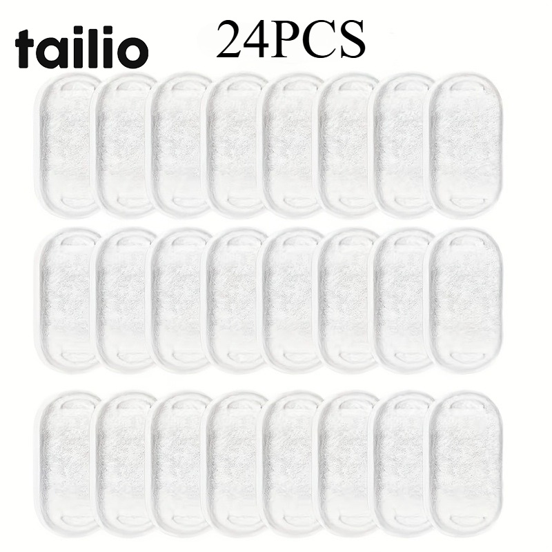 TEMU 24pcs Cat Water Dispenser Filter For 2l And 3.2l Stainless Steel Pet Fountains | Replacement Filter, And Cleaning, No Battery Required