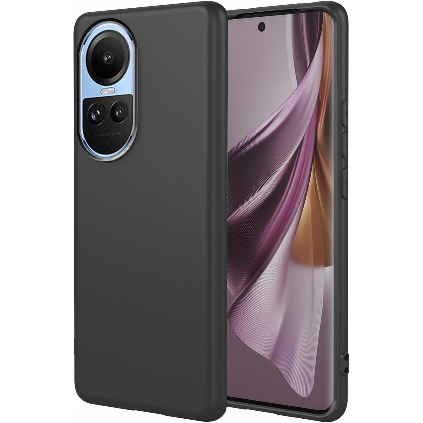 TEMU Phone Case - Case For Oppo Reno 10 5g, Reno 10 Pro 5g, Black Soft Silicone Case, Anti-scratch Shockproof, Bumper Protective Phone Cover