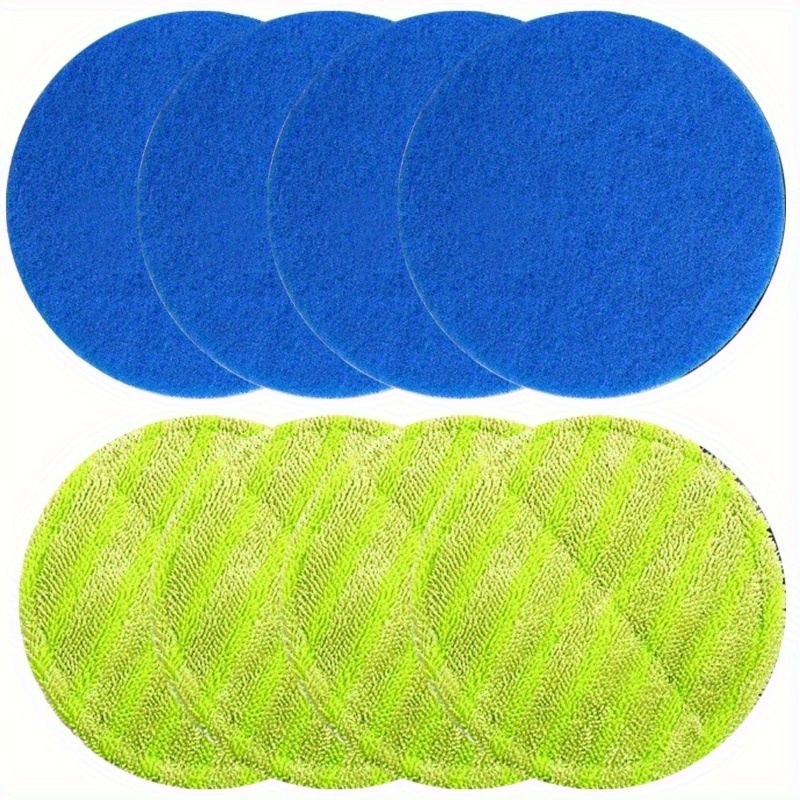 E-shop Acht Sets Mopp-Pads, speziell für Küchen und Badezimmer entwickelt, kratzfest und sicher für Fliesen. Ein Muss für alle, die bei der Reinigung