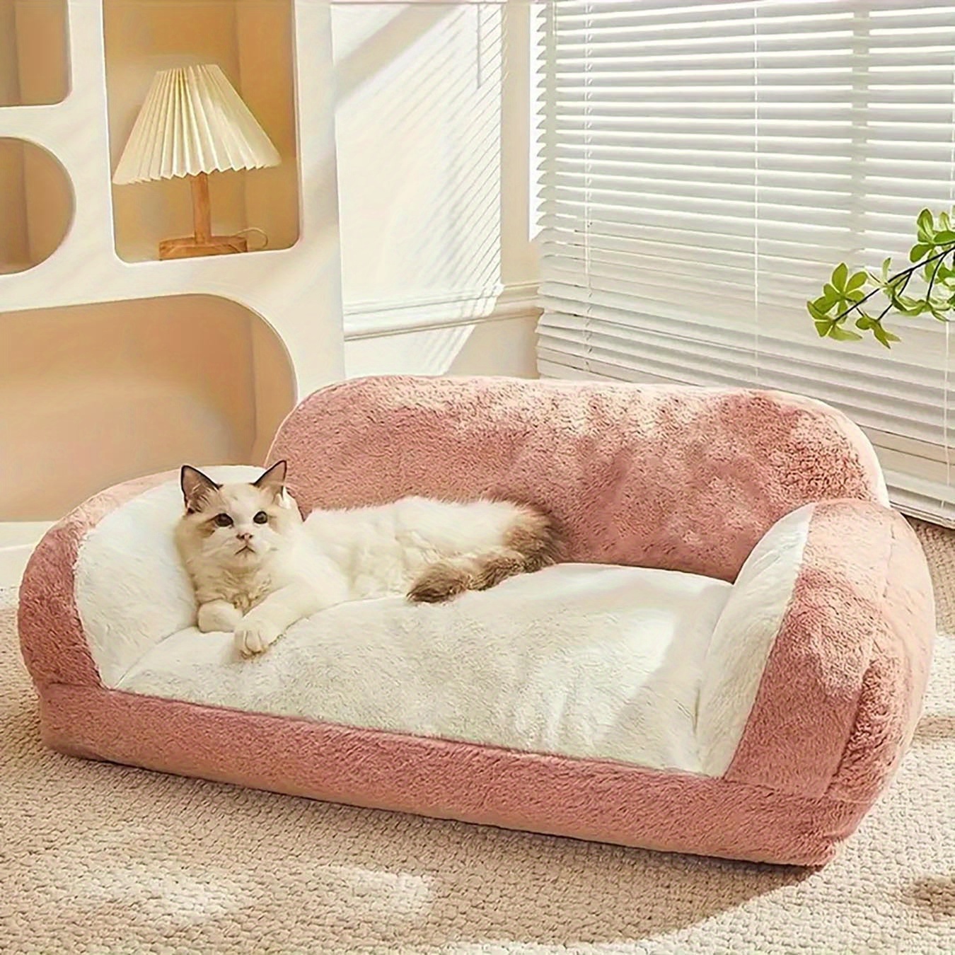 soft   sofa bed for small dogs puppies cozy polyester dog bed with plush cushioning warm durable indoor bedding for   indoor use dog couch bed stylish pet accessory comfortable   Product details 3