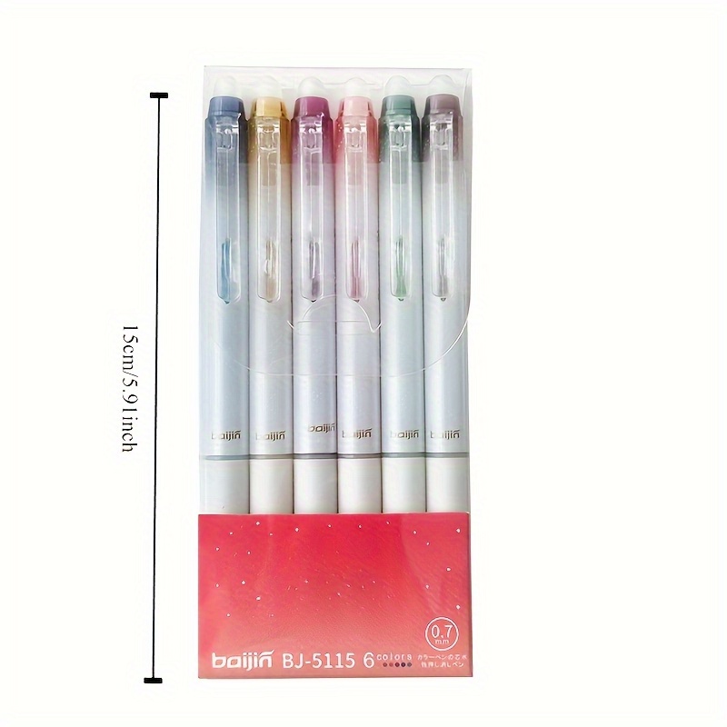 TEMU Starry Sky Erasable Gel Pens 0.7mm + Glitter Notebook Set | Multicolor Highlighters & Markers For Office, School | Planner & Journaling