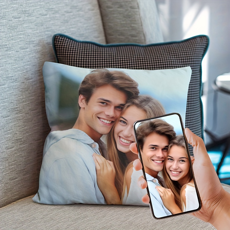 large custom couple pillow cover diy personalized sofa   modern   dual sided print no insert included polyester fabric   decor for halloween and christmas gifts pillows decorative for couch cushion pillow pillow covers for bedroom pillow for sofa pillow holiday gifts contemporary design machine washable zipper closure holiday buyers gift   Product details 2