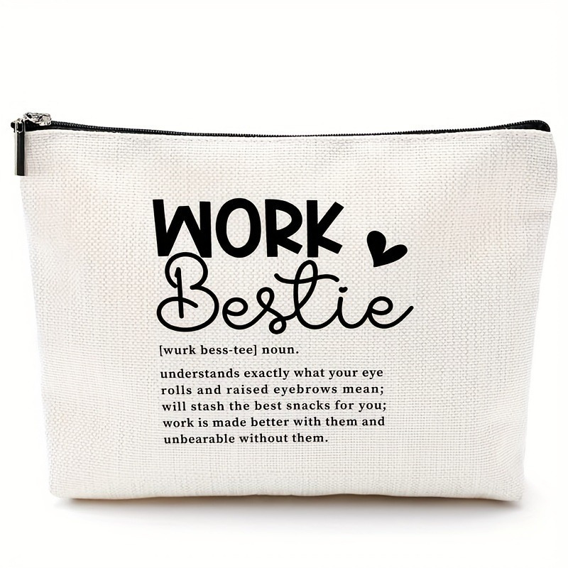 " Funny Makeup Bag - Perfect Friendship Gift, Coworker Farewell Present, Travel Toiletry Organizer & Diy Bead Storage Pouch, Cosmetic Pouch, Christmas Birthday Present, Art & Craft Supplies
