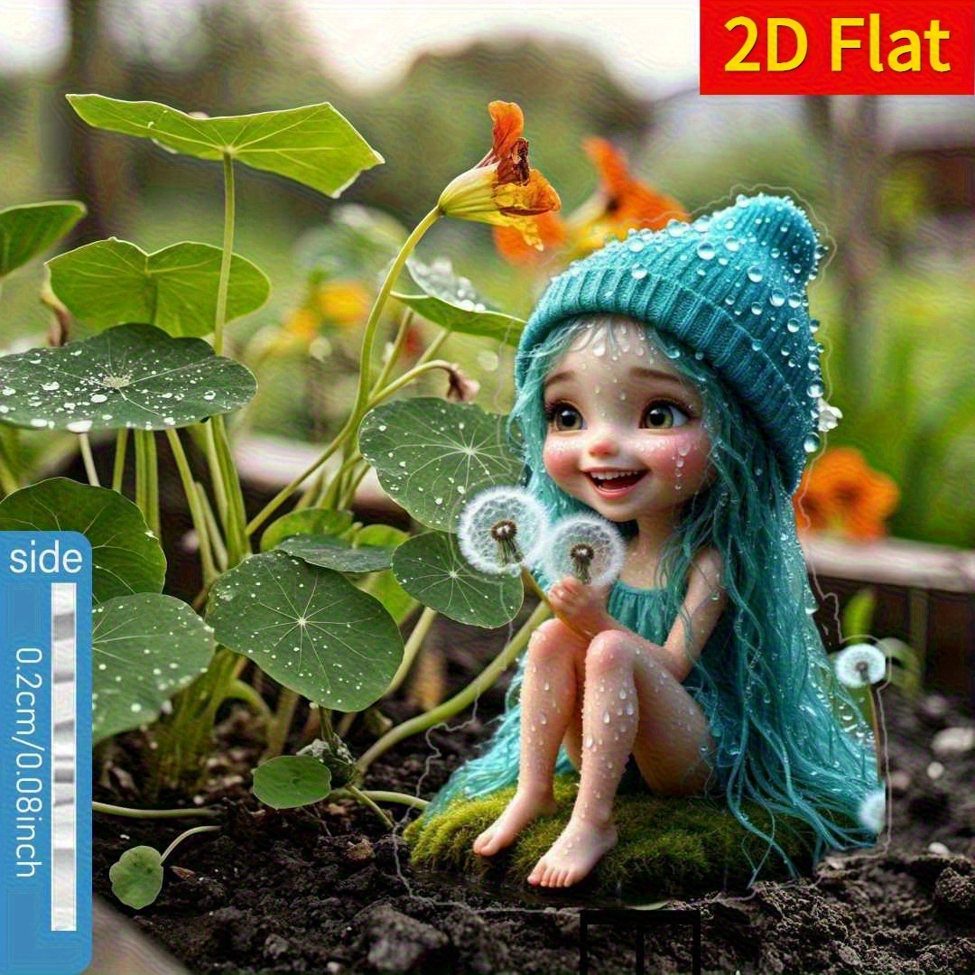 TEMU 2d Flat 2d Flat 2d Plane, 2d Plane Garden Decoration, Suitable For Outdoor Use, Courtyard Lawn Garden, , 2d Plane