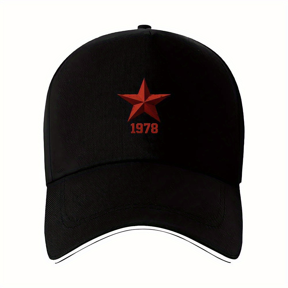 E-shop 1 Stück Roter Stern & 1978, Mützen, Unisex, Reisemützen, Ganzjahresgeeignet